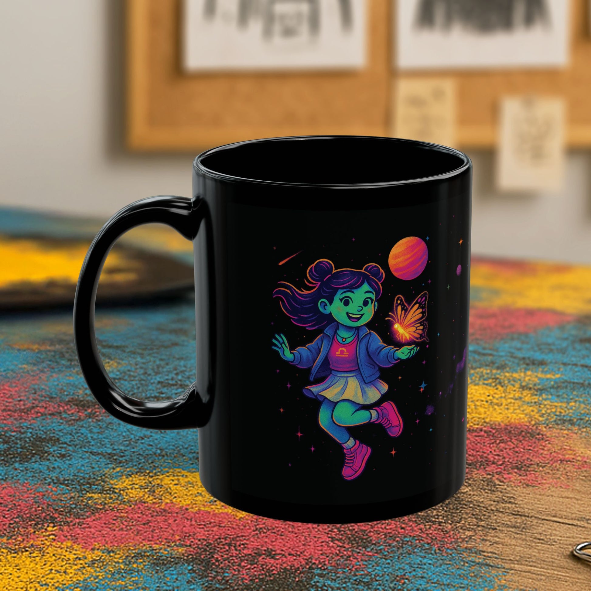 Cosmic Black Mug: Libra