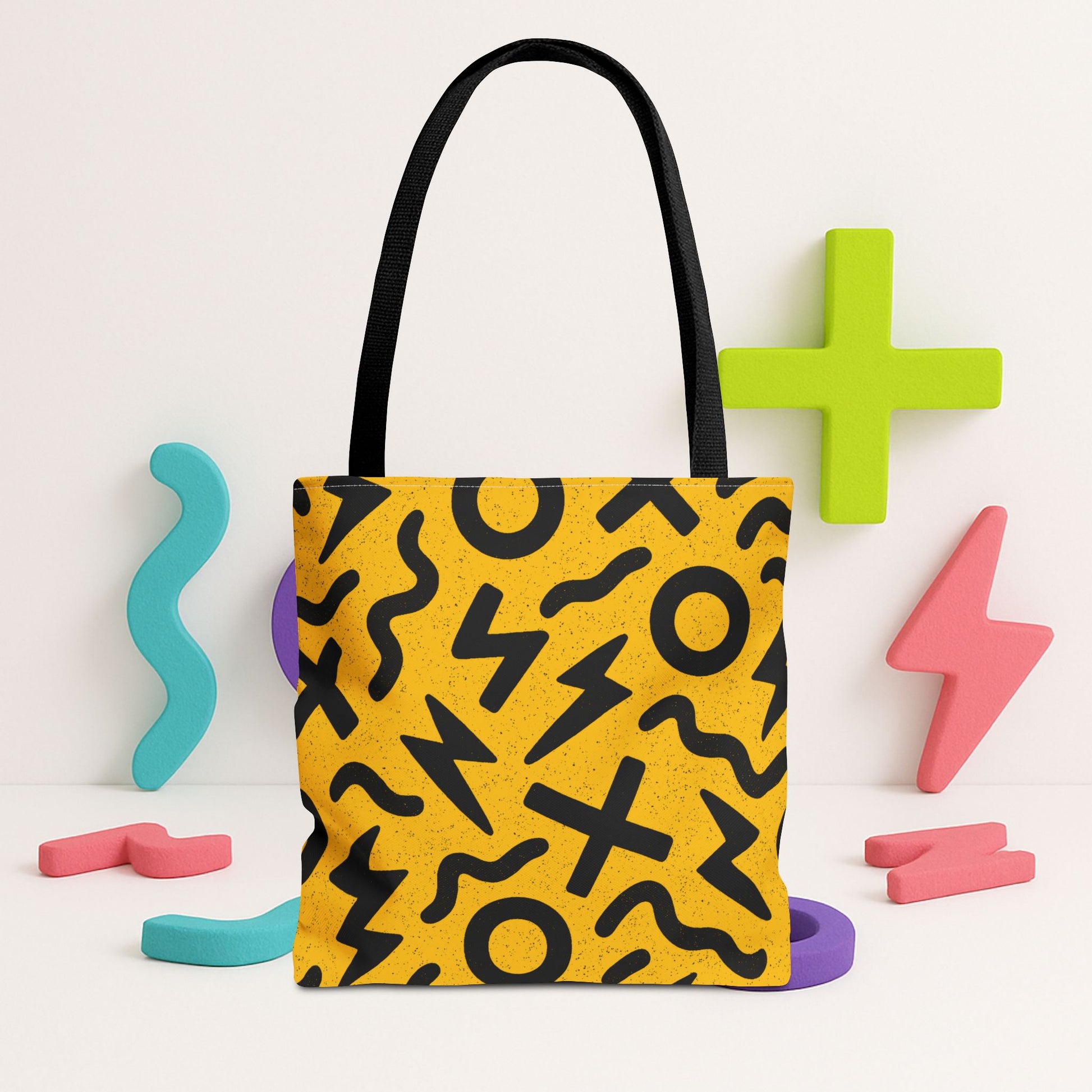 Kyndlings Canvas Tote Bag : 90s Pop Art Pattern, Reusable, Artist-Designed | The Kyndlings™ Add-On Gift or Everyday Carry