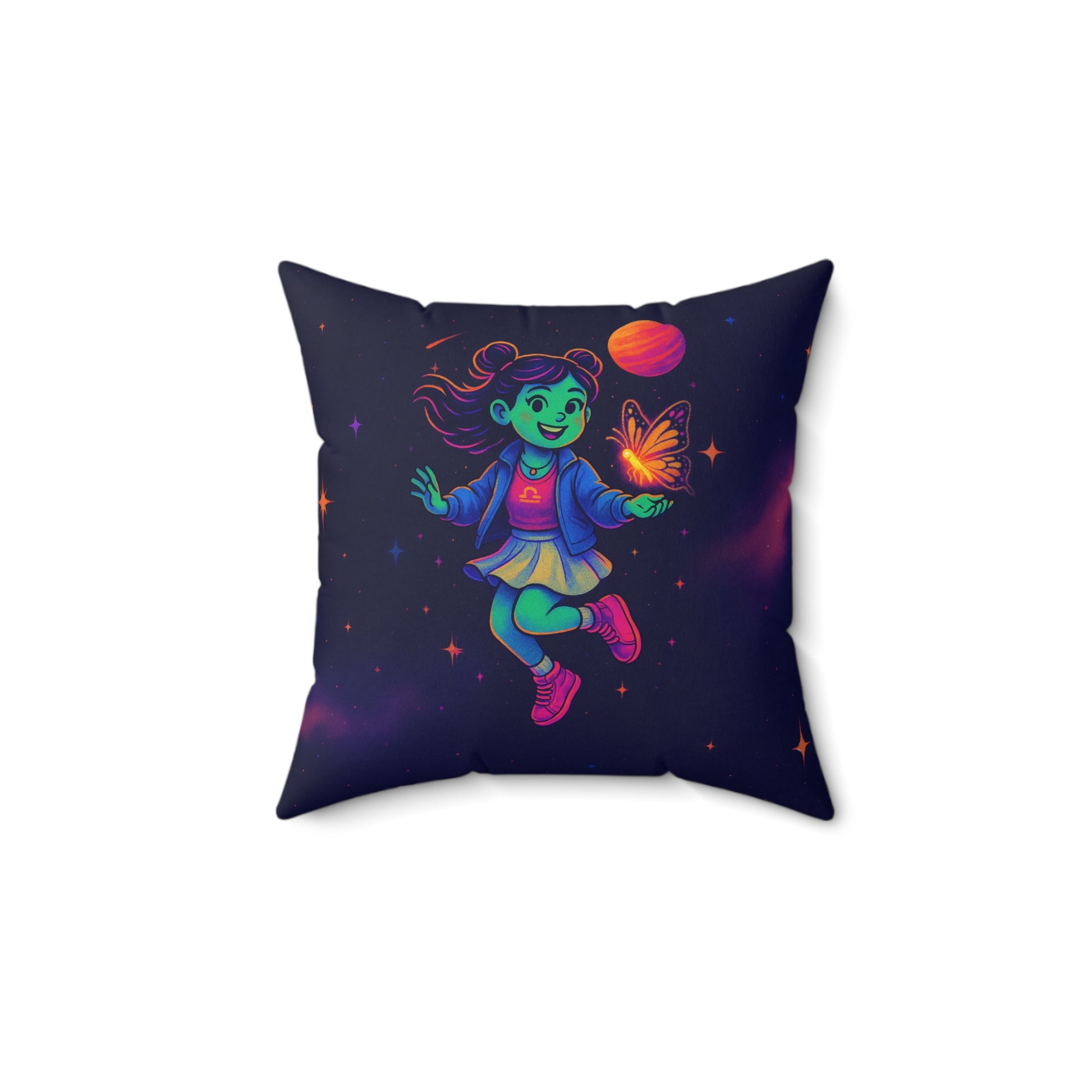 Zodiac Girls: Libra Sign Pillow - Zodiac Sign Horoscope Character Design Pillow