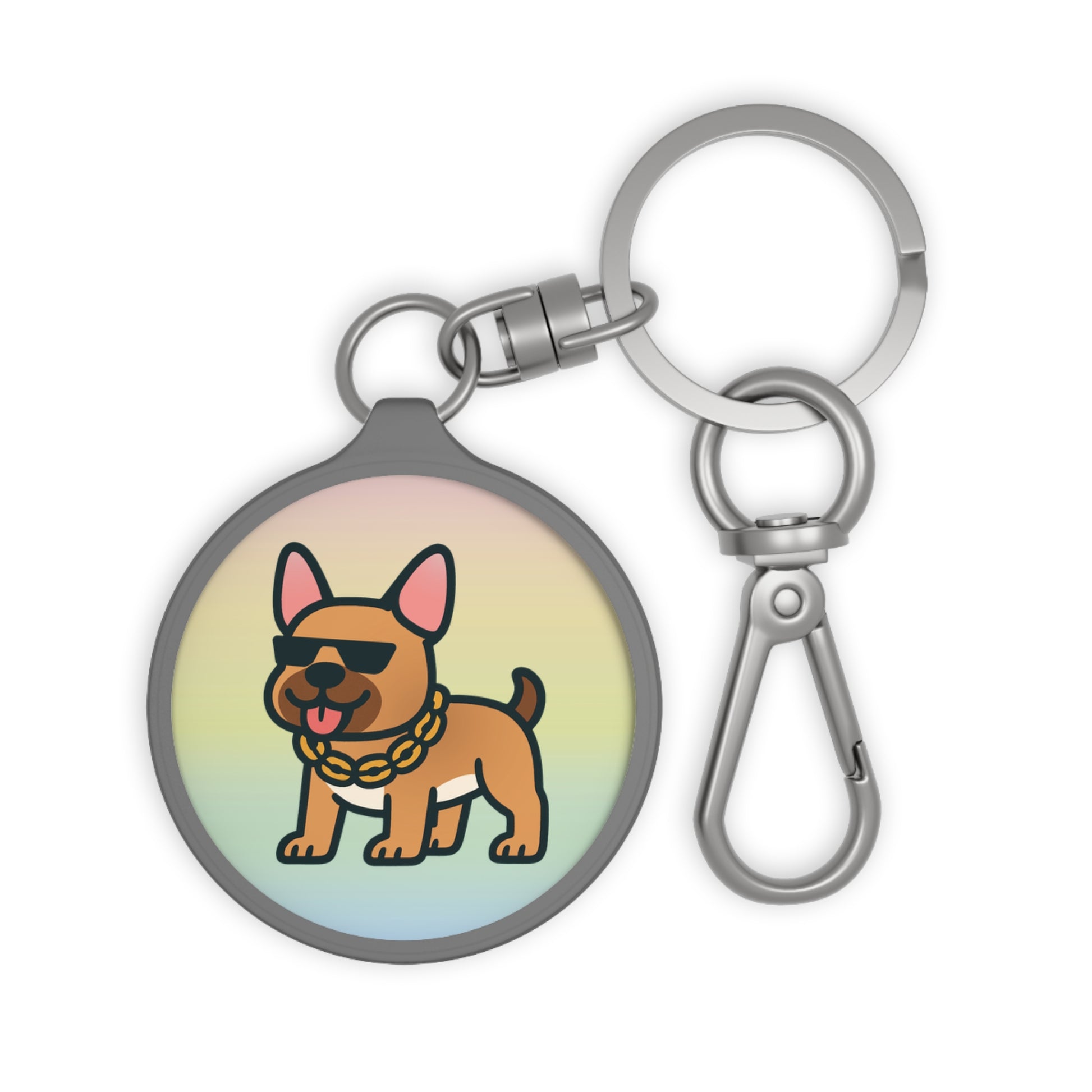 French Bulldog (Fawn) Keyring Tag : Pocket Pet Collection