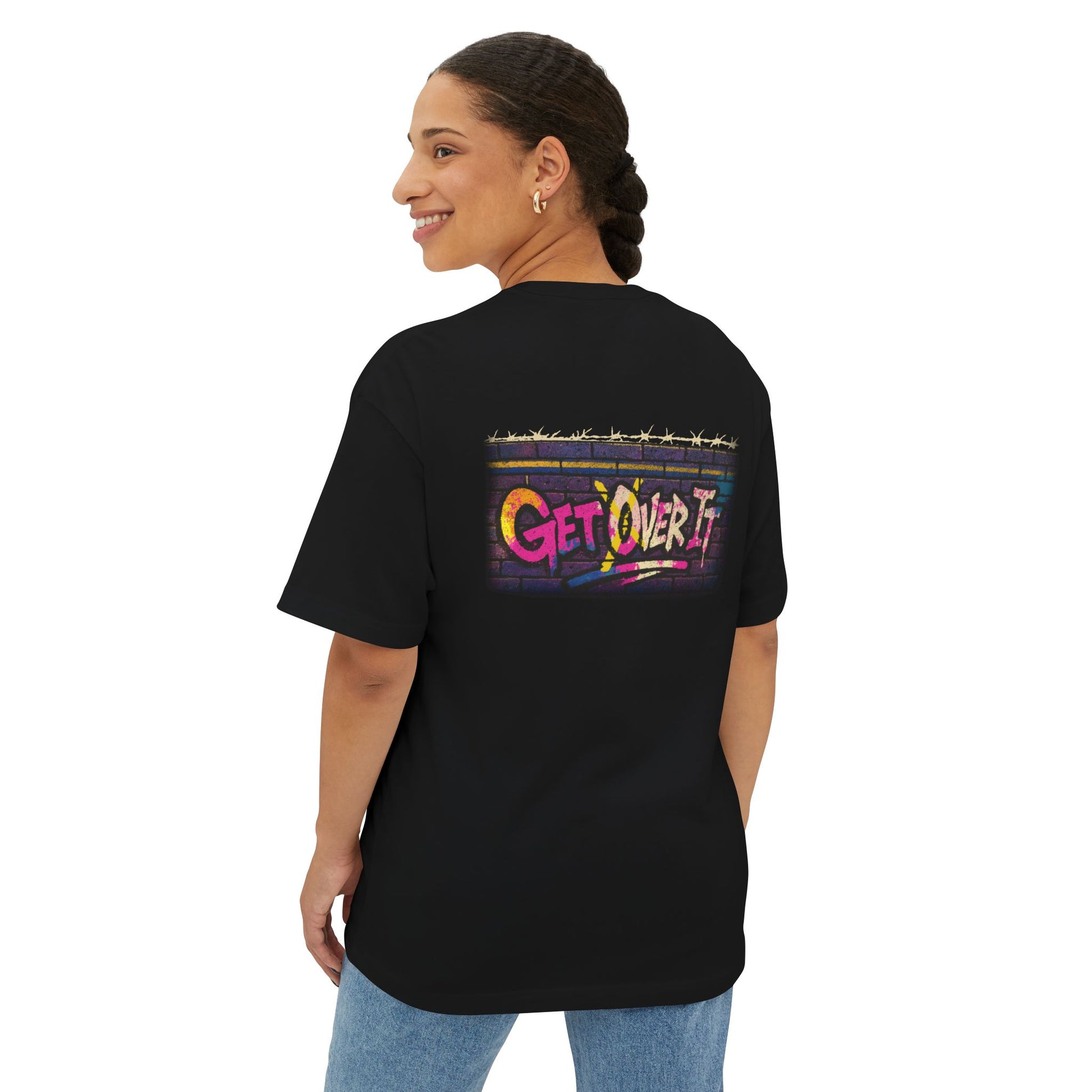 “Get Over It” Jump Shirt Oversized Boxy Tee