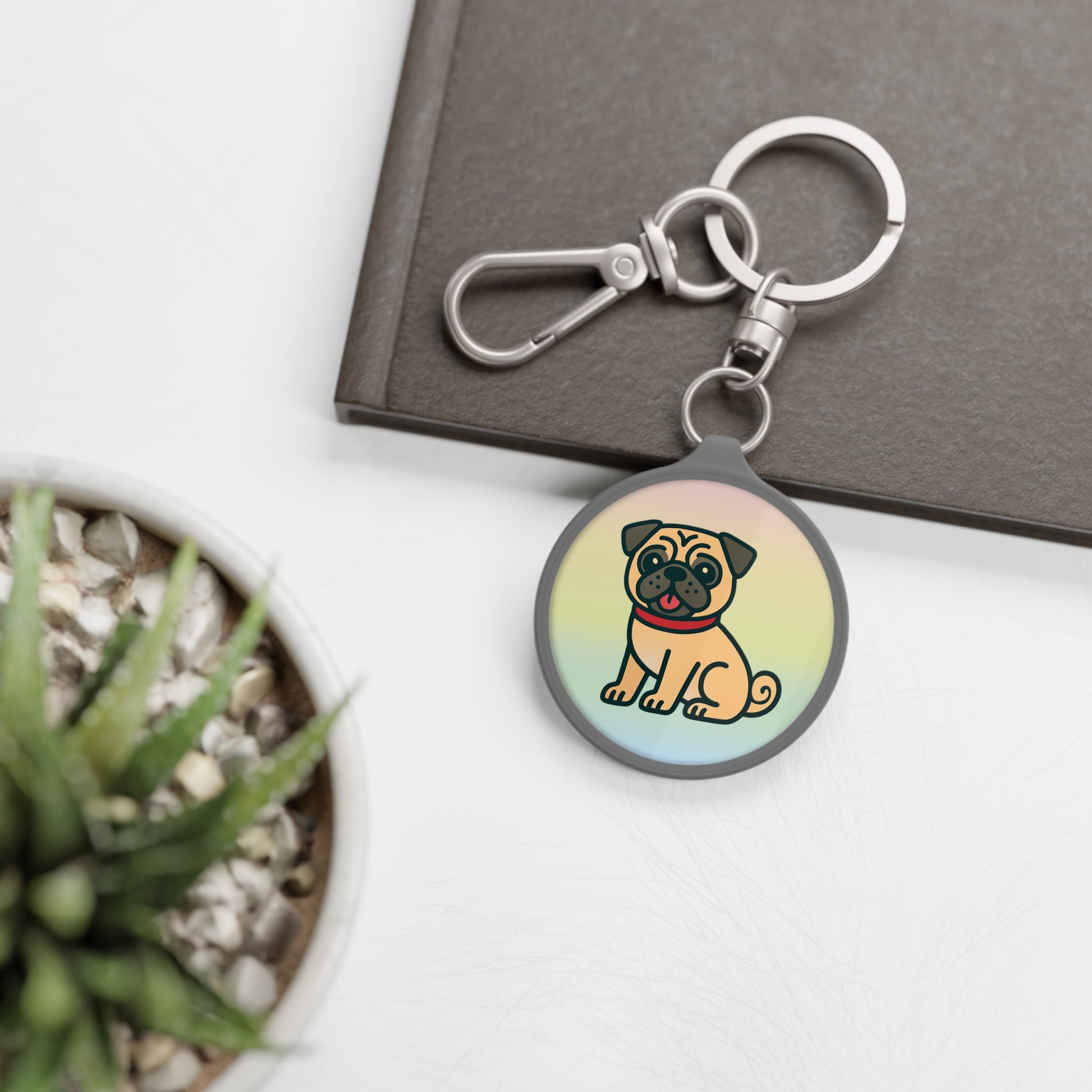 Pug Keyring Tag : Pocket Pet Collection