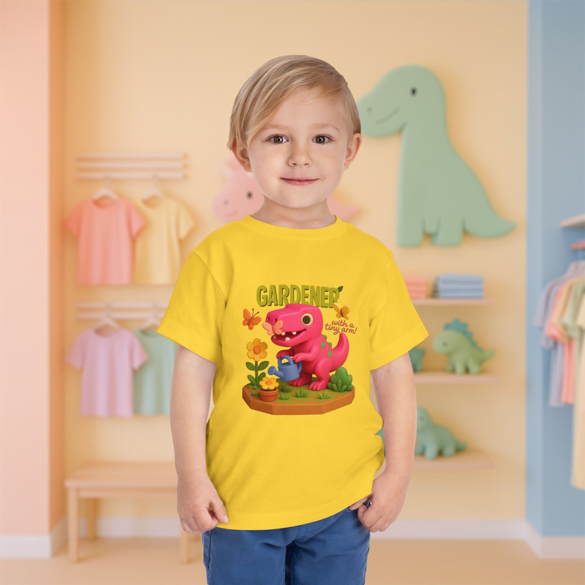 Gardener with a Tiny Arm! Tyra the T-Rex | Toddler Dinosaur Tee