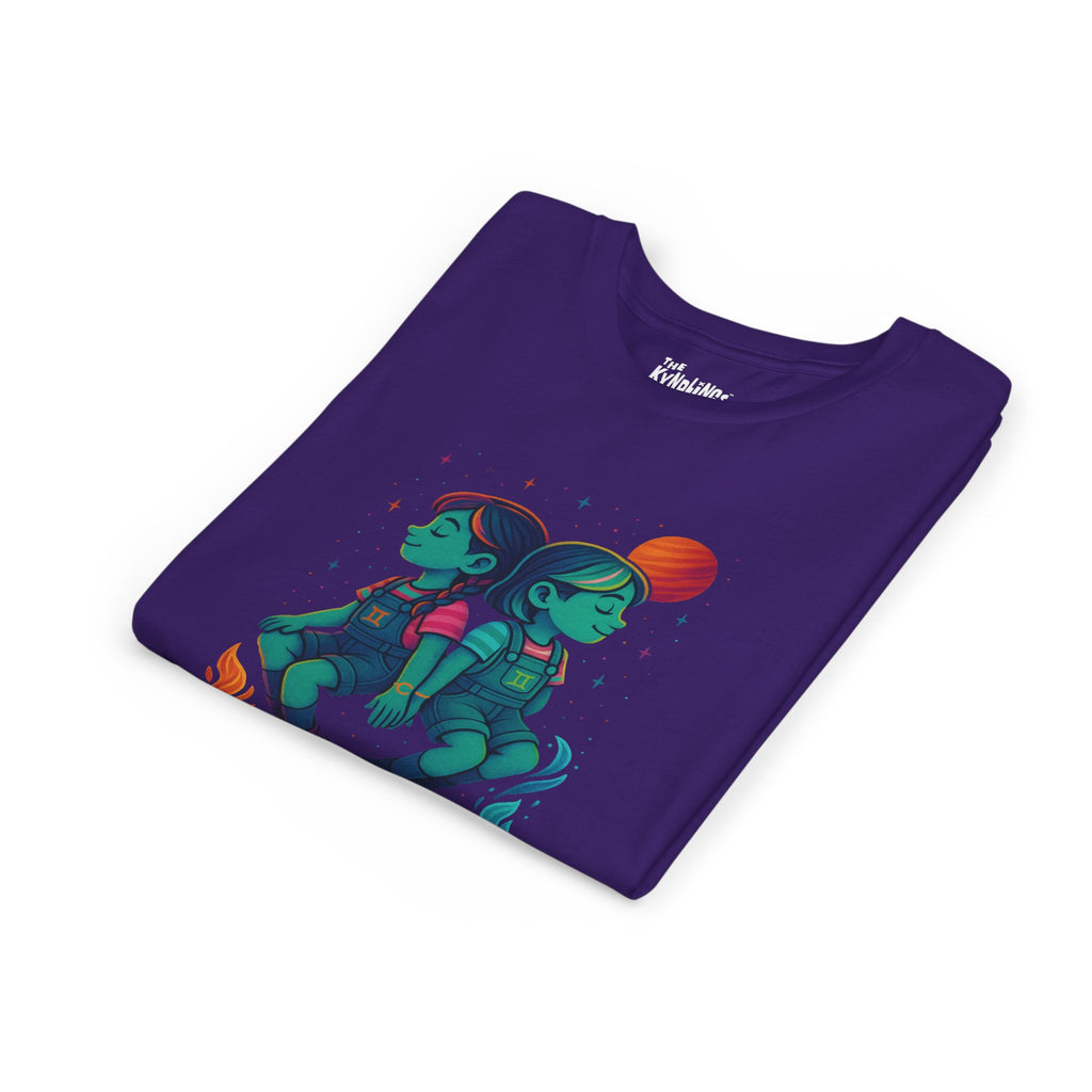 Gemini Zodiac Girl Youth T-Shirt | Astrology Gift for Kids | Cute Zodiac Sign Tee