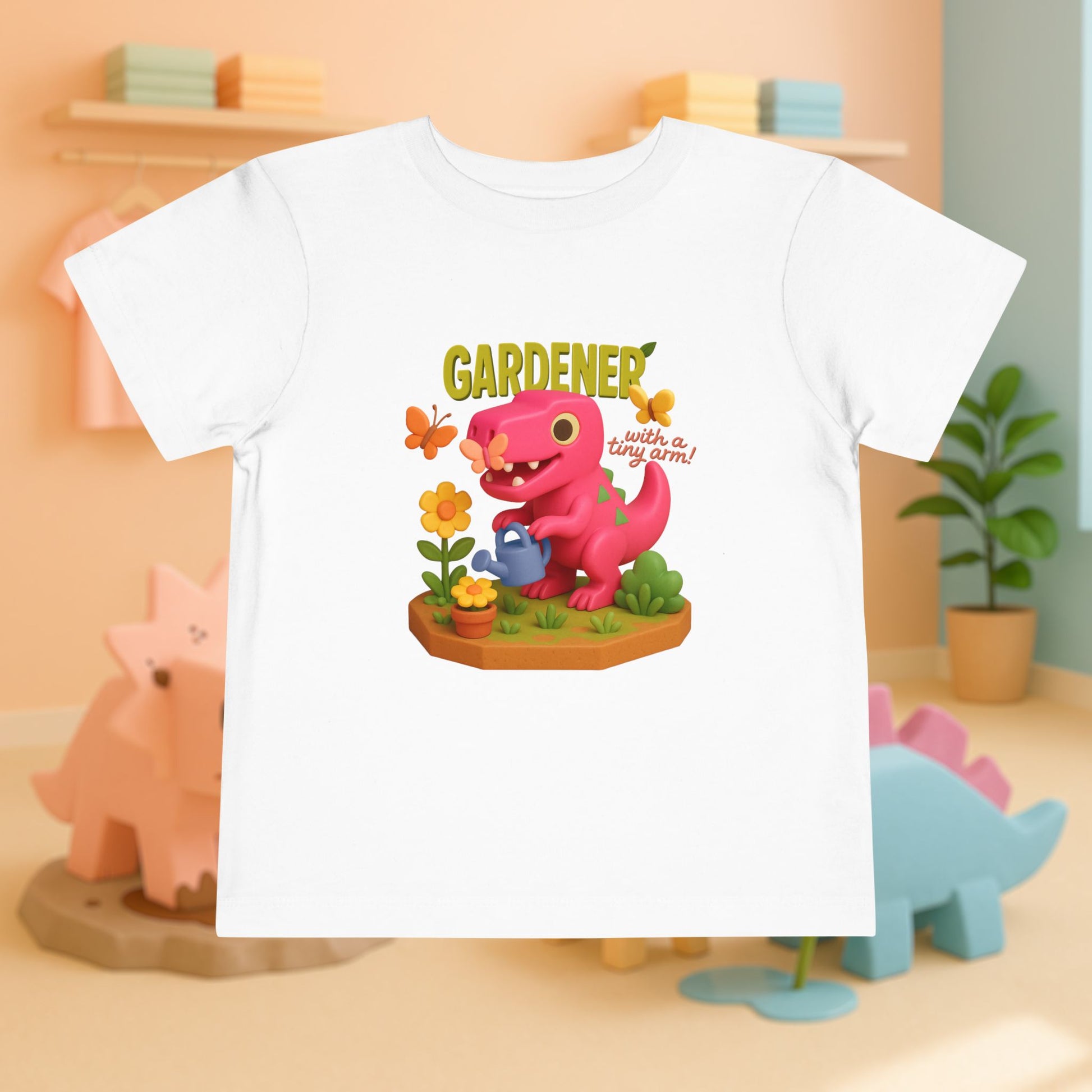 Gardener with a Tiny Arm! Tyra the T-Rex | Toddler Dinosaur Tee