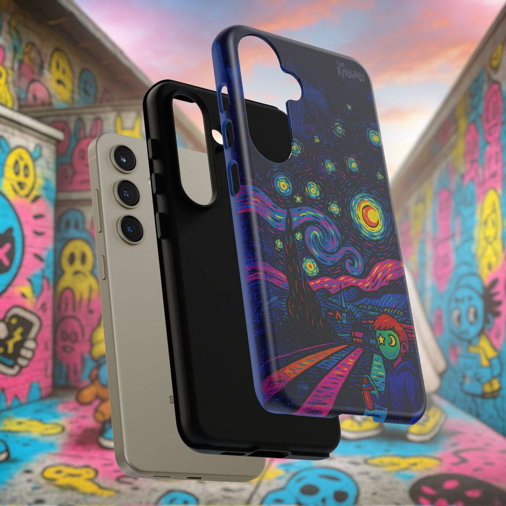 Starry Artist Phone Case | Van Gogh-Inspired Masked Art | Bold Indie Aesthetic Cover for iPhone & Samsung