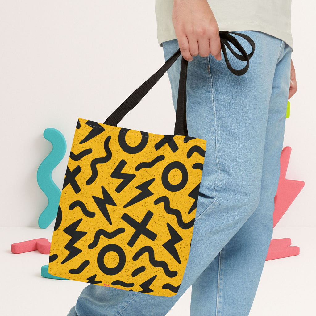 Kyndlings Canvas Tote Bag : 90s Pop Art Pattern, Reusable, Artist-Designed | The Kyndlings™ Add-On Gift or Everyday Carry