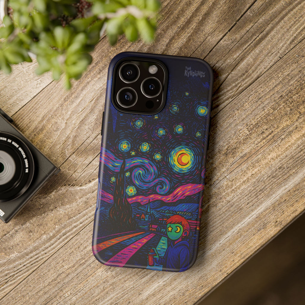 Starry Artist Phone Case | Van Gogh-Inspired Masked Art | Bold Indie Aesthetic Cover for iPhone & Samsung