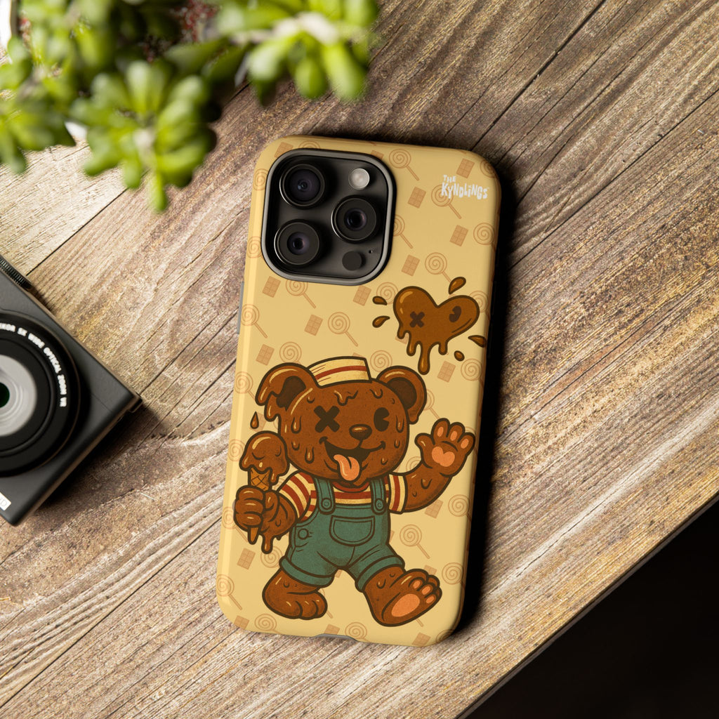 ChocoBear Phone Case - Melting Chocolate Bear Design for iPhone, Samsung Galaxy, and Google Pixel