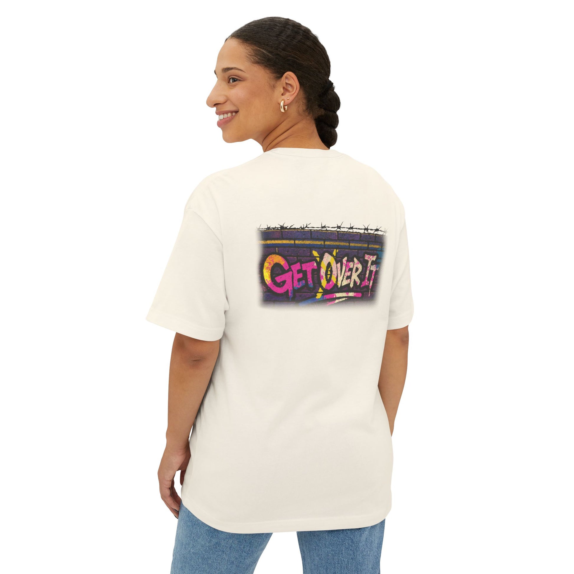 “Get Over It” Jump Shirt Oversized Boxy Tee
