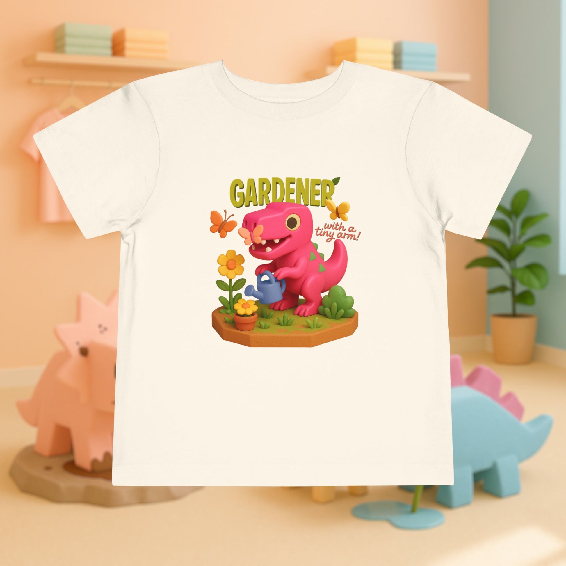 Gardener with a Tiny Arm! Tyra the T-Rex | Toddler Dinosaur Tee