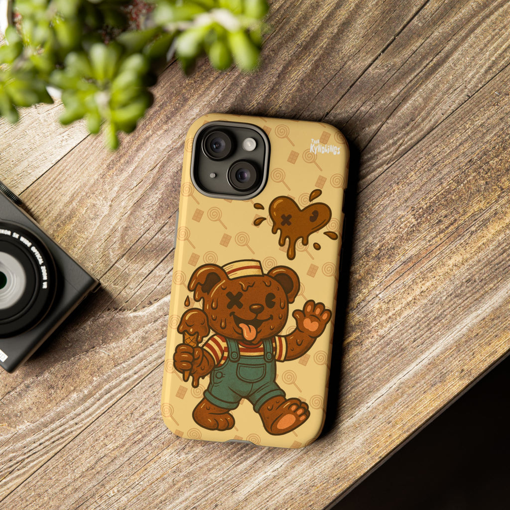 ChocoBear Phone Case - Melting Chocolate Bear Design for iPhone, Samsung Galaxy, and Google Pixel