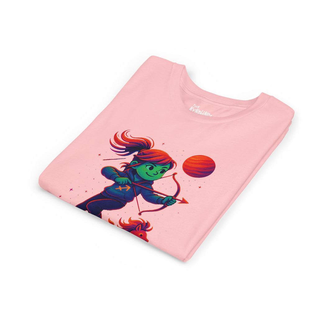 Sagittarius Zodiac Girl Youth T-Shirt | Astrology Gift for Kids | Cute Zodiac Sign Tee