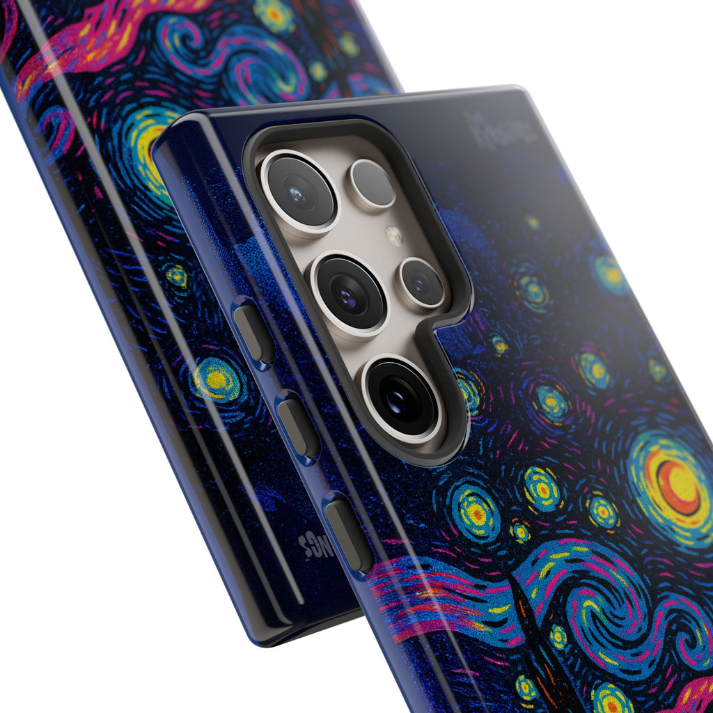 Starry Artist Phone Case | Van Gogh-Inspired Masked Art | Bold Indie Aesthetic Cover for iPhone & Samsung
