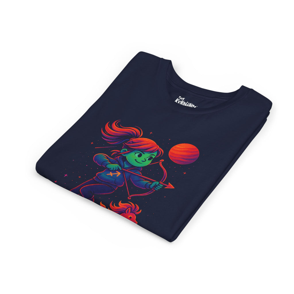Sagittarius Zodiac Girl Youth T-Shirt | Astrology Gift for Kids | Cute Zodiac Sign Tee