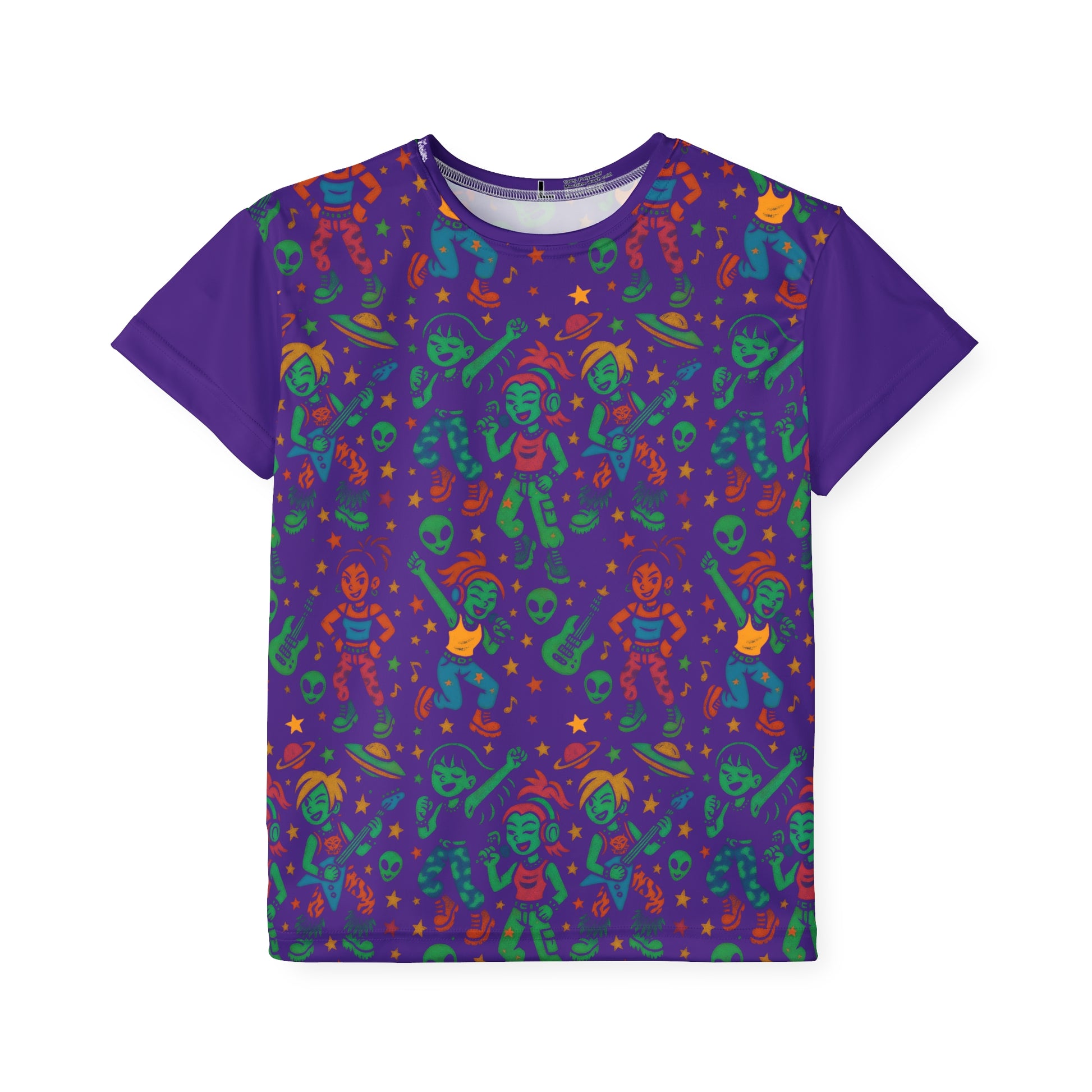 Kid's Pattern Sports Jersey ALIEN KARAOKE - Kreepy Kyds