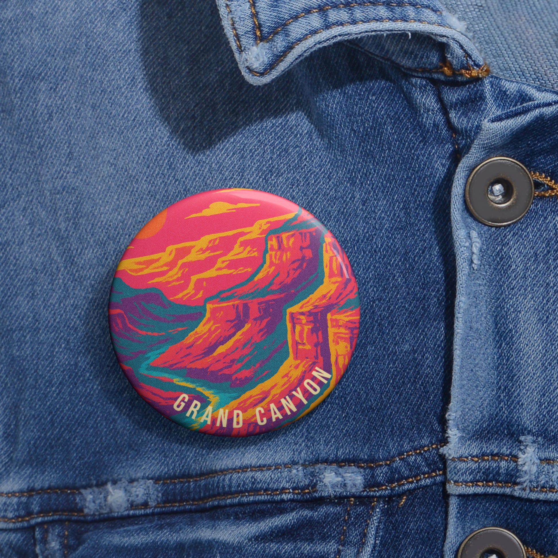 Grand Canyon Ntl Park Pin Button: VINTAGEGRAPH Collection