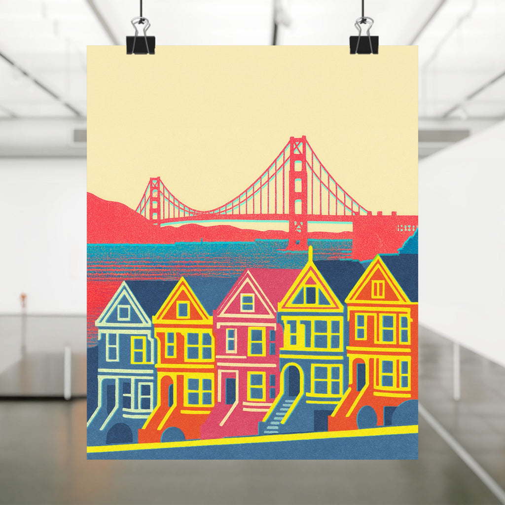 San Francisco Skyline Poster Minimal Poster
