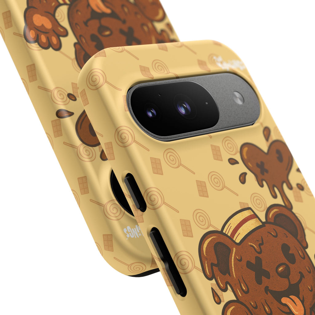 ChocoBear Phone Case - Melting Chocolate Bear Design for iPhone, Samsung Galaxy, and Google Pixel