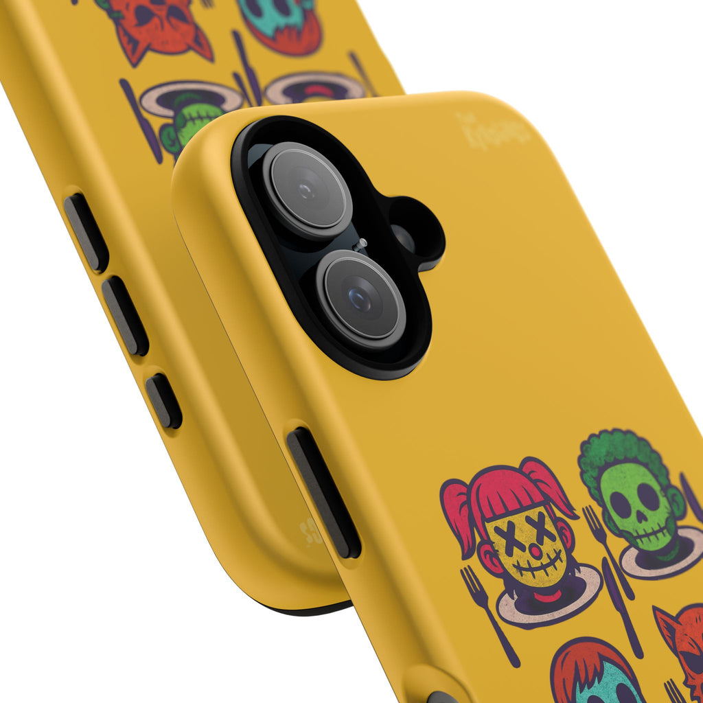 Slayed & Served Phone Case - Creepy Cute Masked Kids Neon Kawaii Horror Cover for iPhone and Samsung