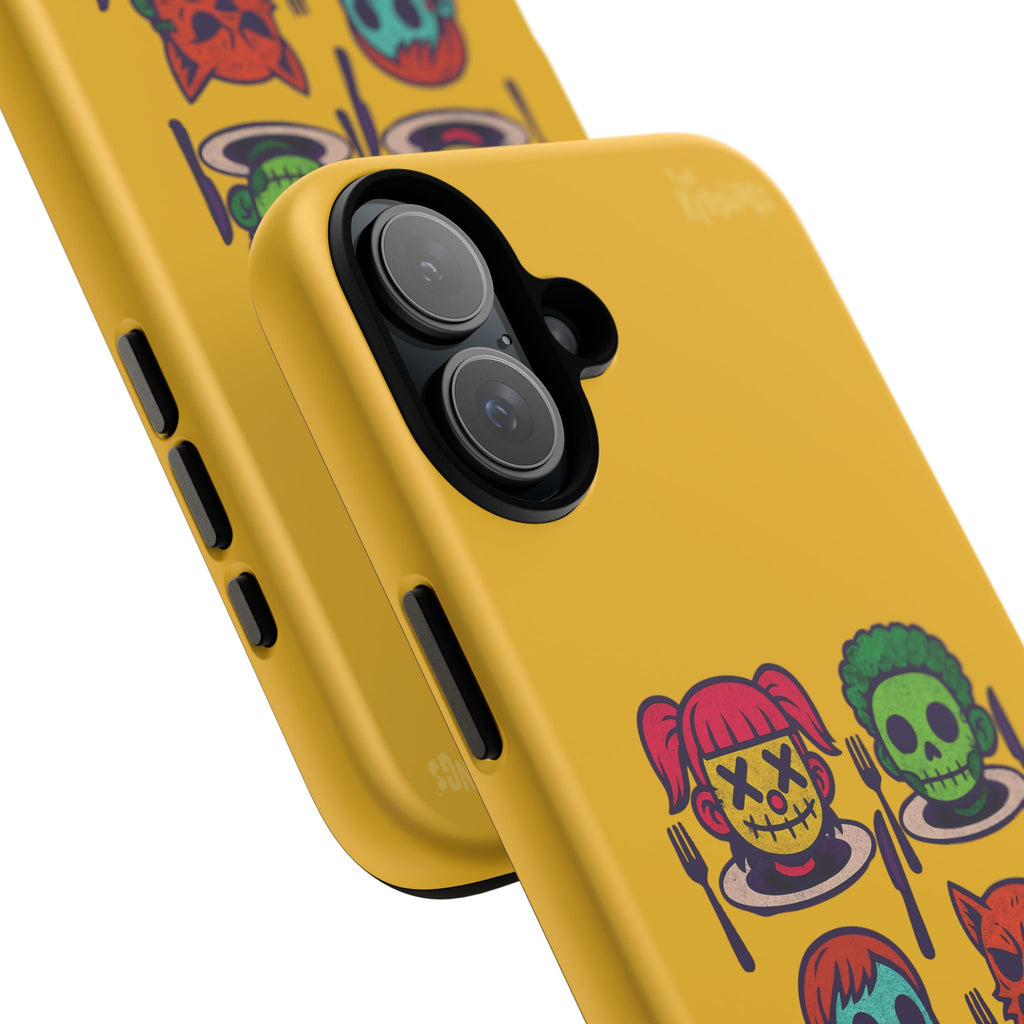 Slayed & Served Phone Case - Creepy Cute Masked Kids Neon Kawaii Horror Cover for iPhone and Samsung