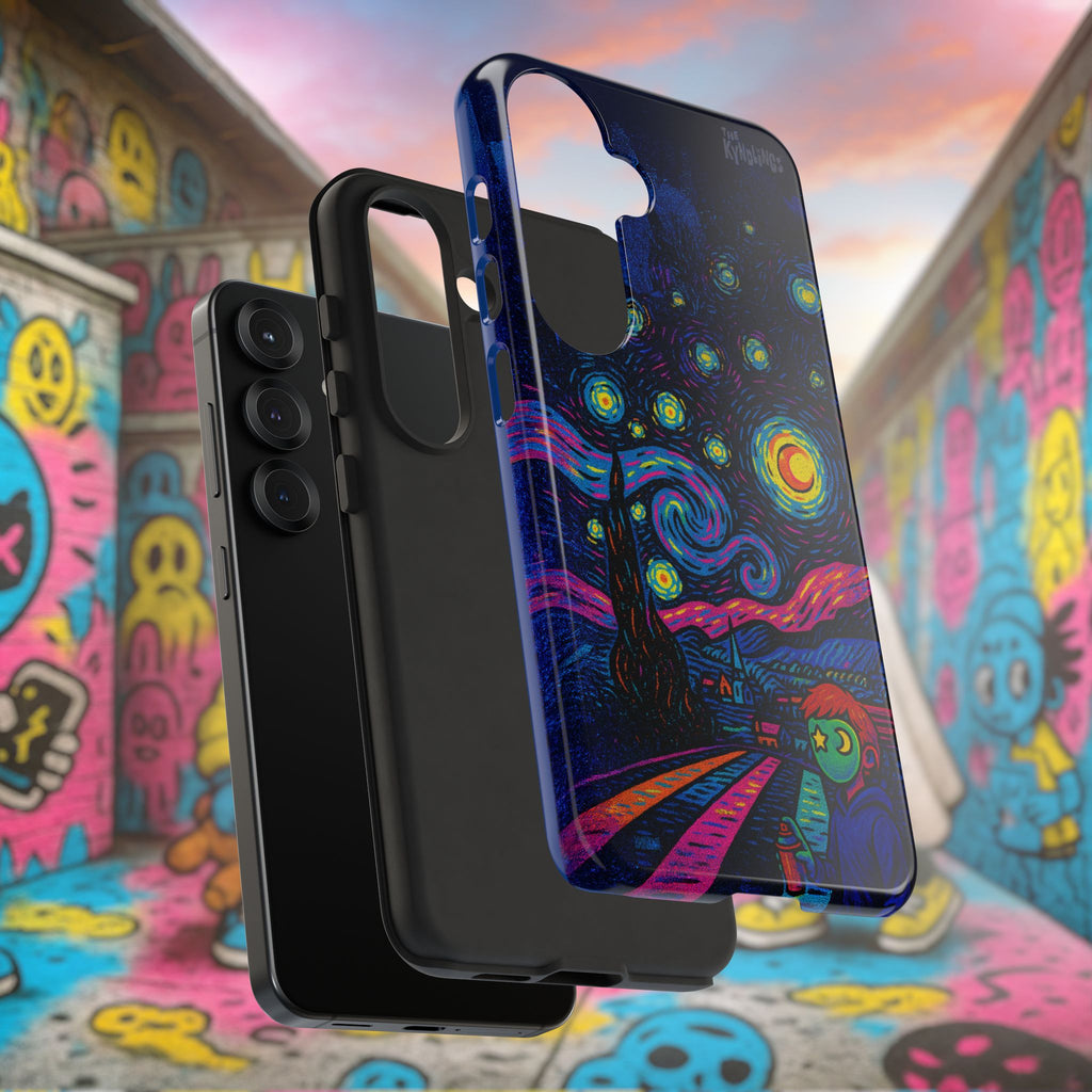 Starry Artist Phone Case | Van Gogh-Inspired Masked Art | Bold Indie Aesthetic Cover for iPhone & Samsung