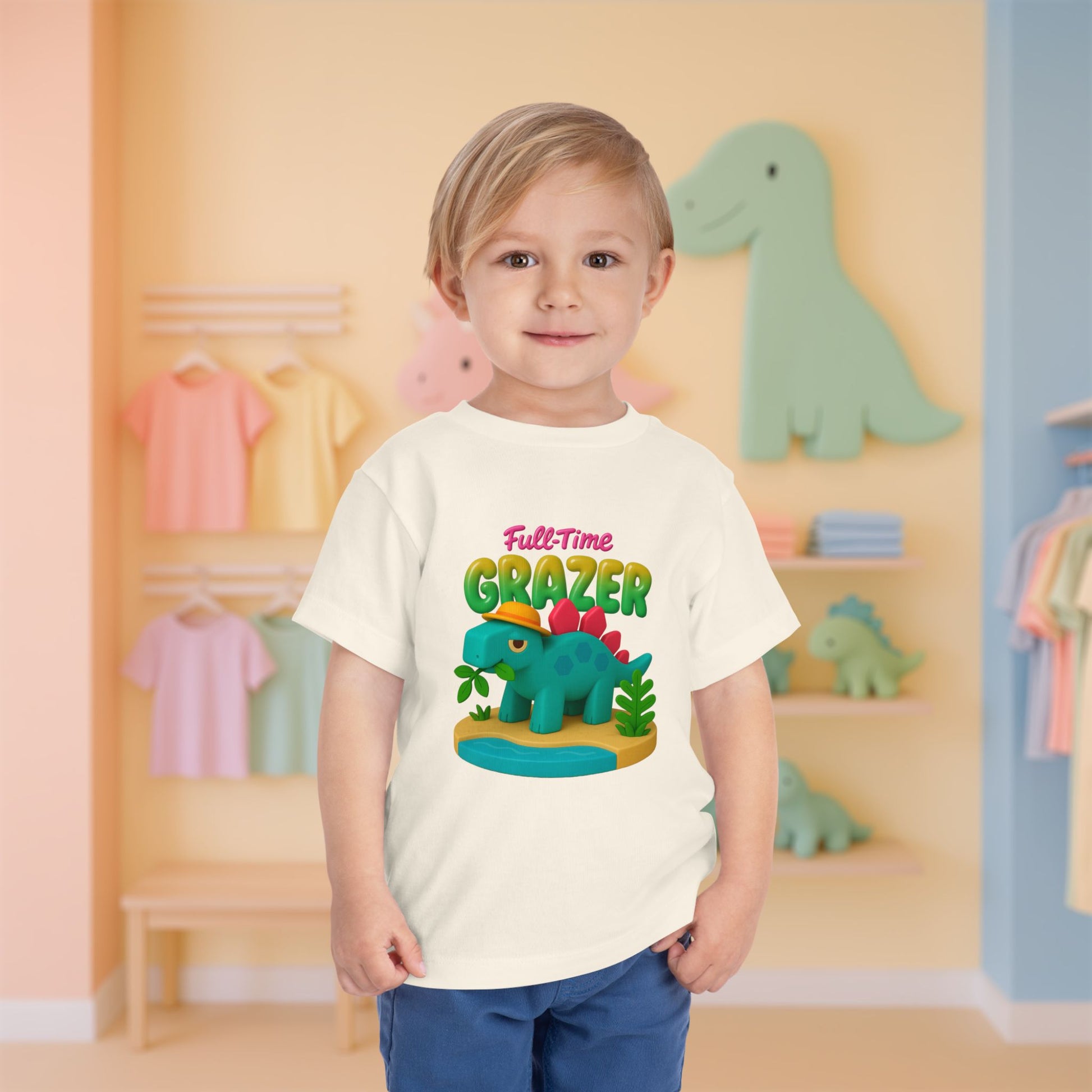 Full-Time Grazer! Steve the Stegosaurus | Toddler Dinosaur Tee