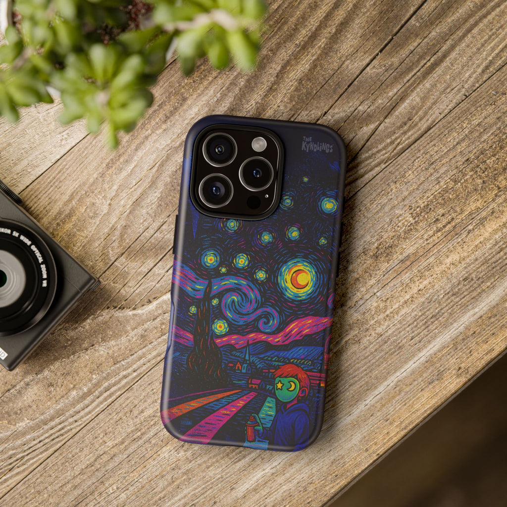 Starry Artist Phone Case | Van Gogh-Inspired Masked Art | Bold Indie Aesthetic Cover for iPhone & Samsung