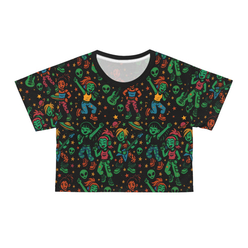 Alien Abduction Karaoke Crop Tee