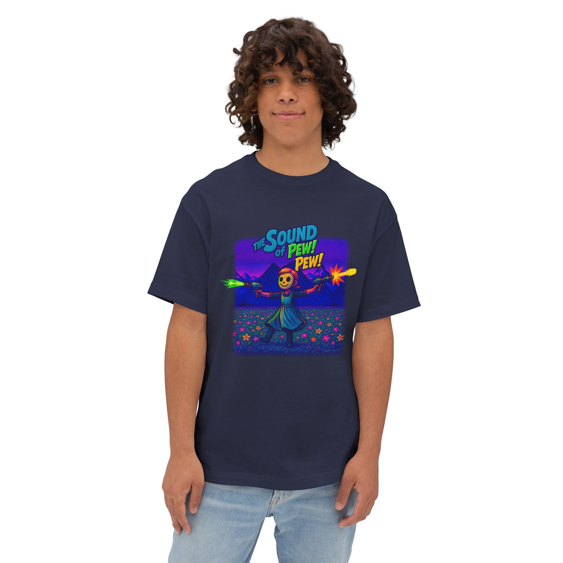 The Sound of Pew Pew : Oversized Graphic Tee