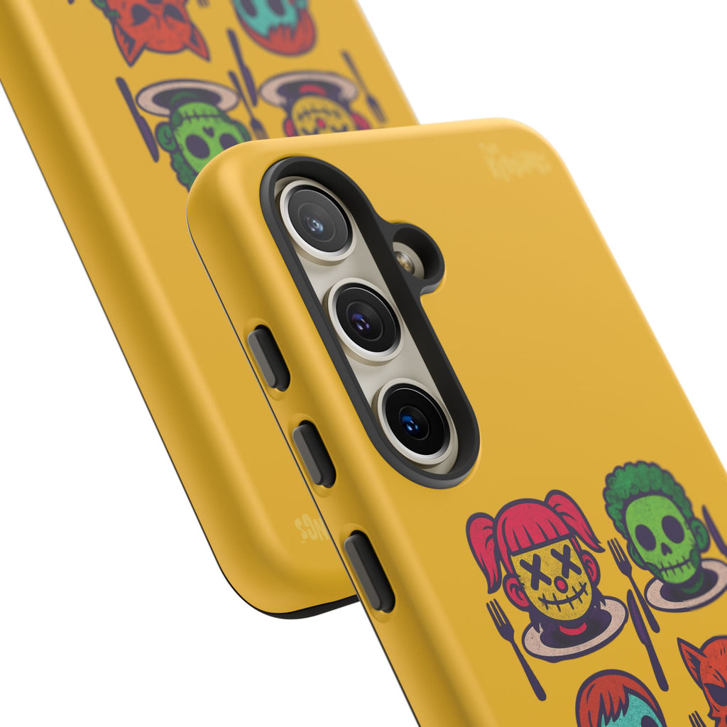 Slayed & Served Phone Case - Creepy Cute Masked Kids Neon Kawaii Horror Cover for iPhone and Samsung