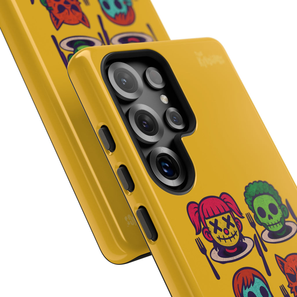 Slayed & Served Phone Case - Creepy Cute Masked Kids Neon Kawaii Horror Cover for iPhone and Samsung