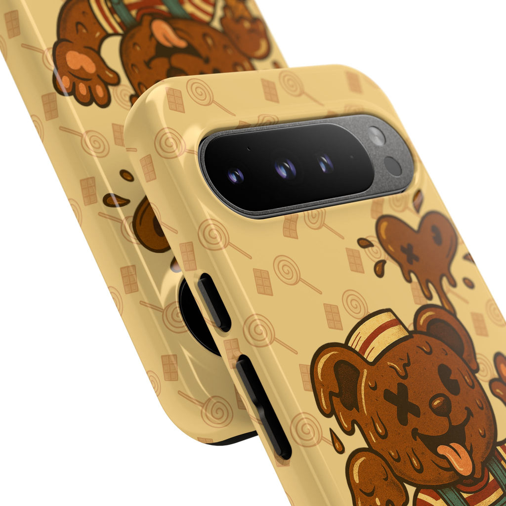 ChocoBear Phone Case - Melting Chocolate Bear Design for iPhone, Samsung Galaxy, and Google Pixel