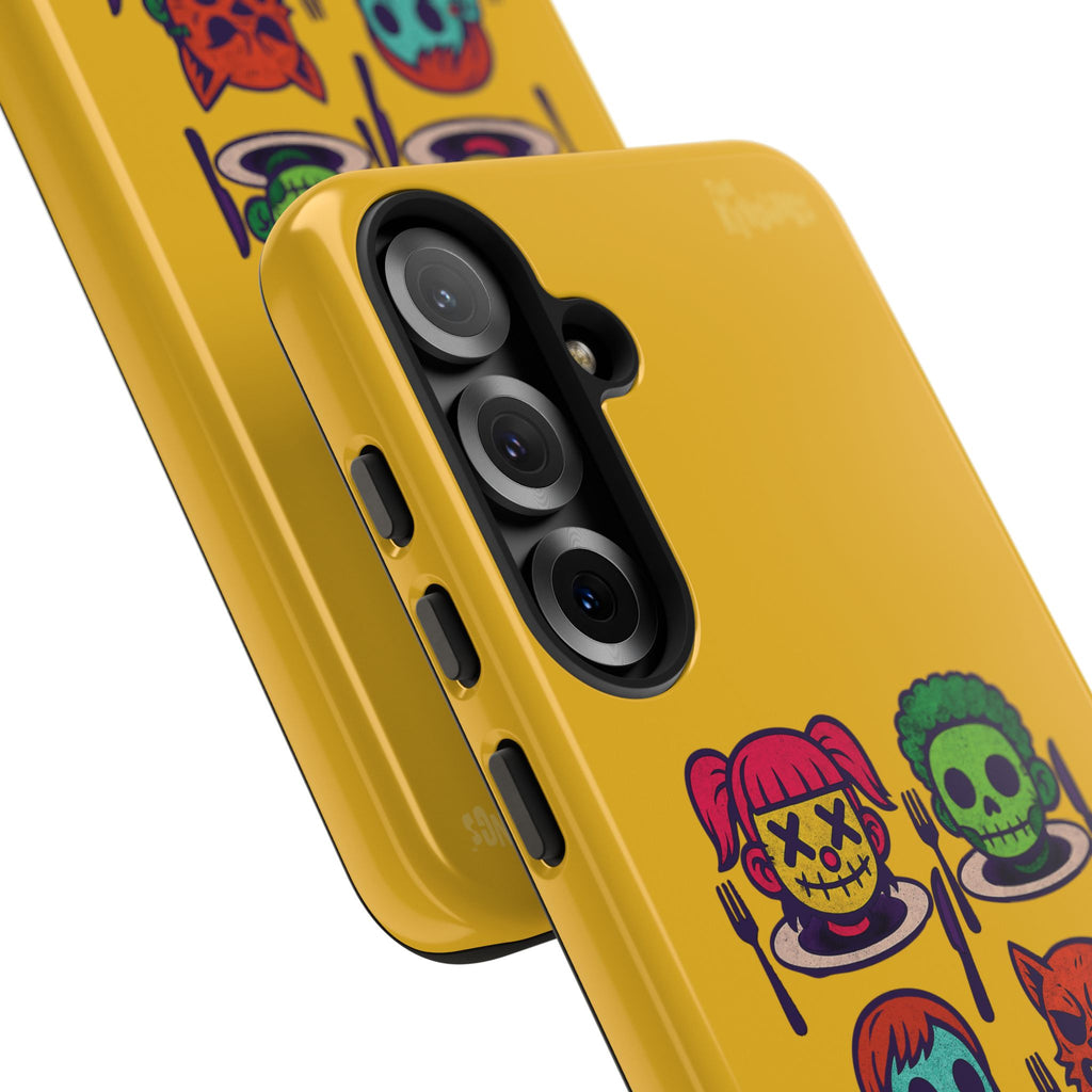 Slayed & Served Phone Case - Creepy Cute Masked Kids Neon Kawaii Horror Cover for iPhone and Samsung