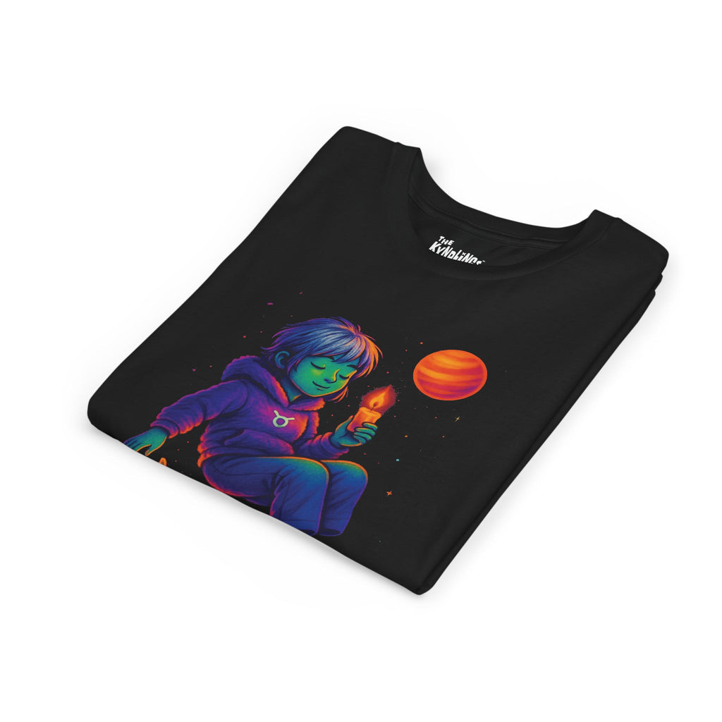 Taurus Zodiac Girl Youth T-Shirt | Astrology Gift for Kids | Cute Zodiac Sign Tee