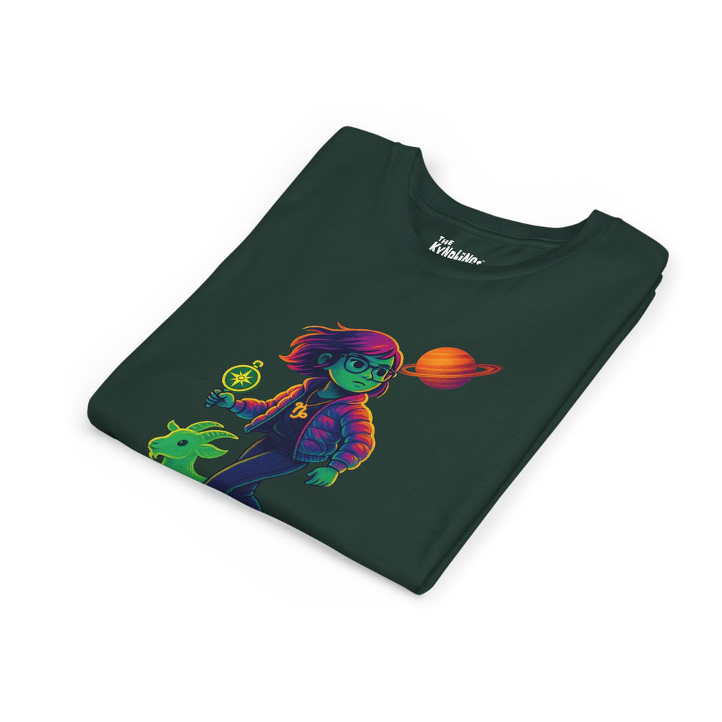 Capricorn Zodiac Girl Youth T-Shirt | Astrology Gift for Kids | Cute Zodiac Sign Tee