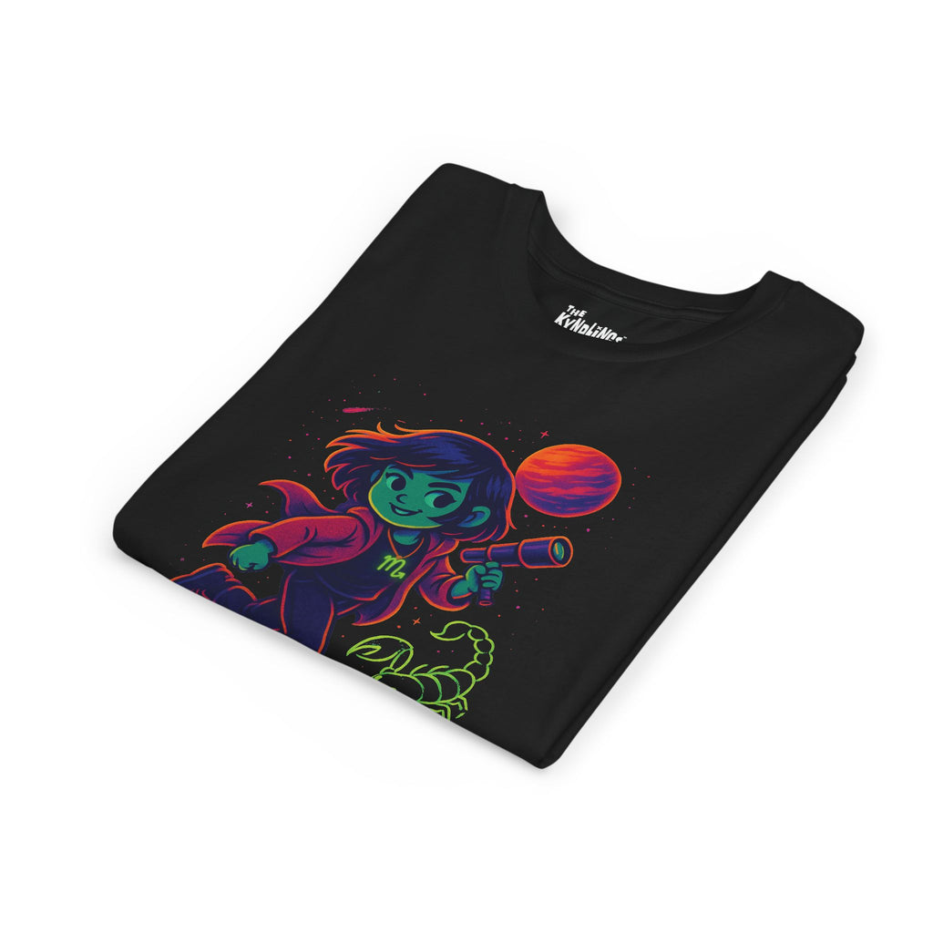 Scorpio Zodiac Girl Youth T-Shirt | Astrology Gift for Kids | Cute Zodiac Sign Tee