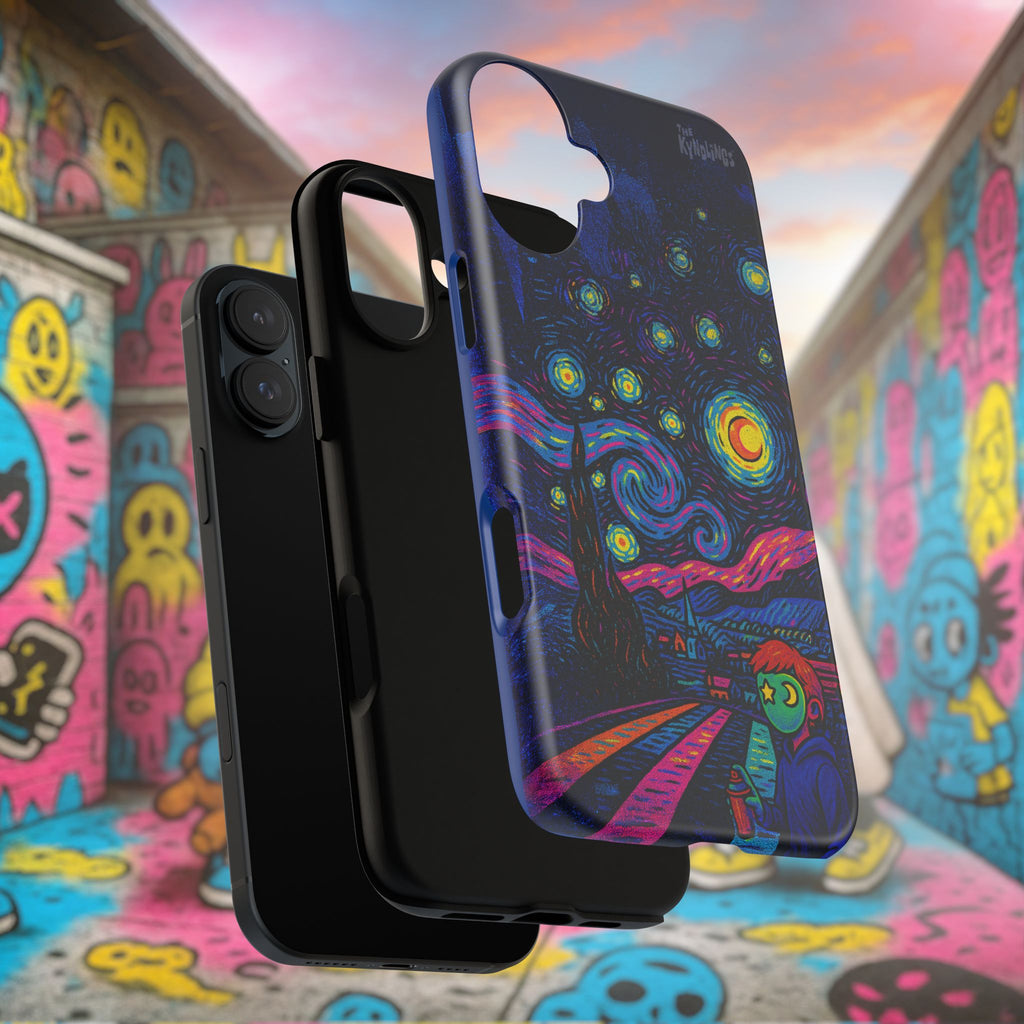 Starry Artist Phone Case | Van Gogh-Inspired Masked Art | Bold Indie Aesthetic Cover for iPhone & Samsung