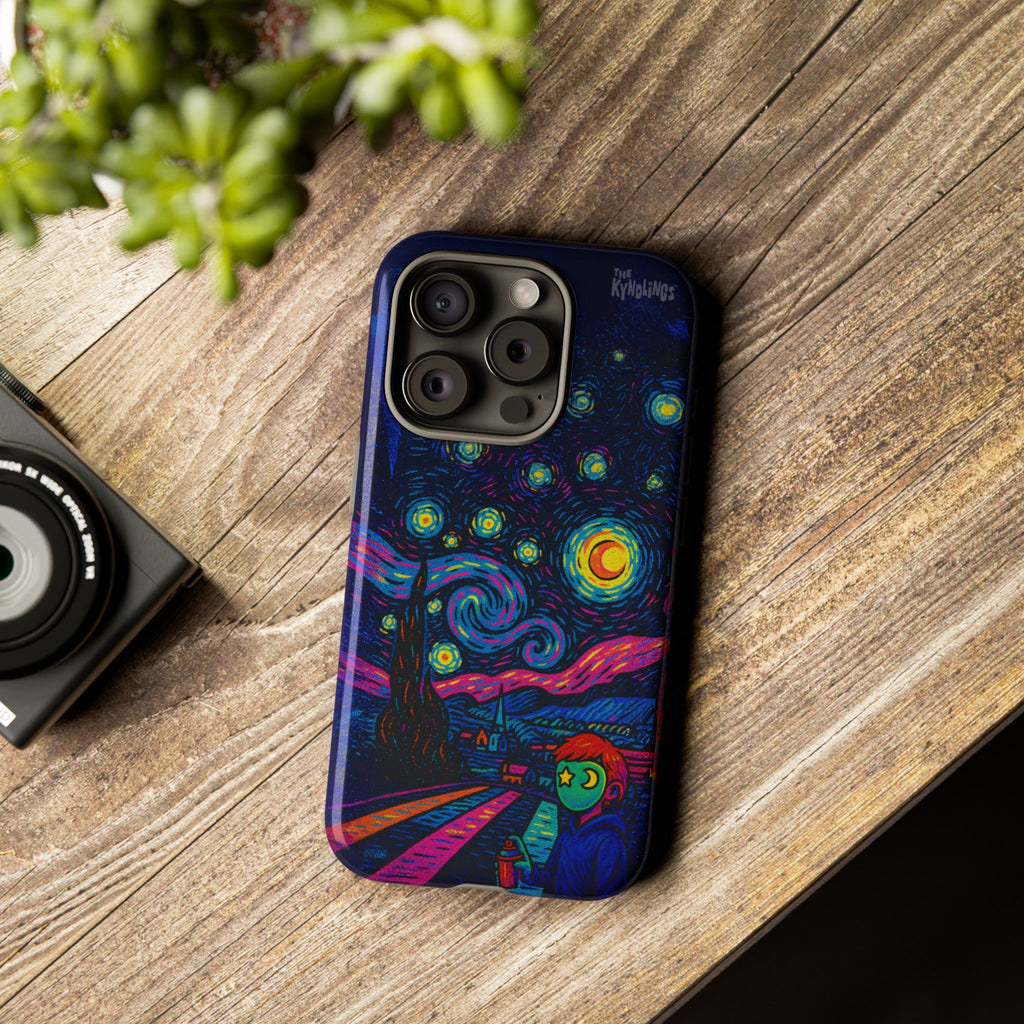 Starry Artist Phone Case | Van Gogh-Inspired Masked Art | Bold Indie Aesthetic Cover for iPhone & Samsung