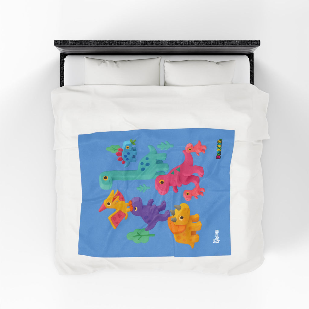 DYNOSAWR Velveteen Plush Blanket – 3 Sizes and Colors