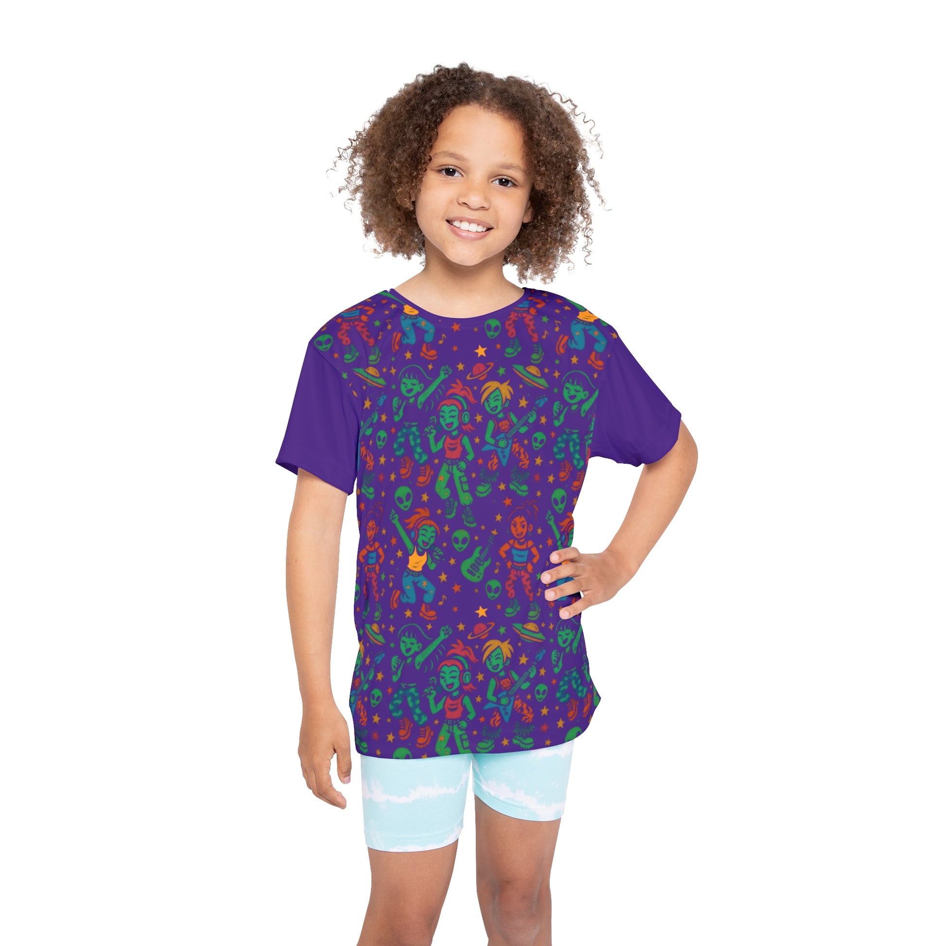 Kid's Pattern Sports Jersey ALIEN KARAOKE - Kreepy Kyds