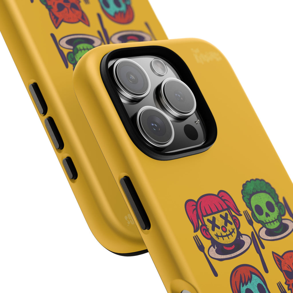 Slayed & Served Phone Case - Creepy Cute Masked Kids Neon Kawaii Horror Cover for iPhone and Samsung
