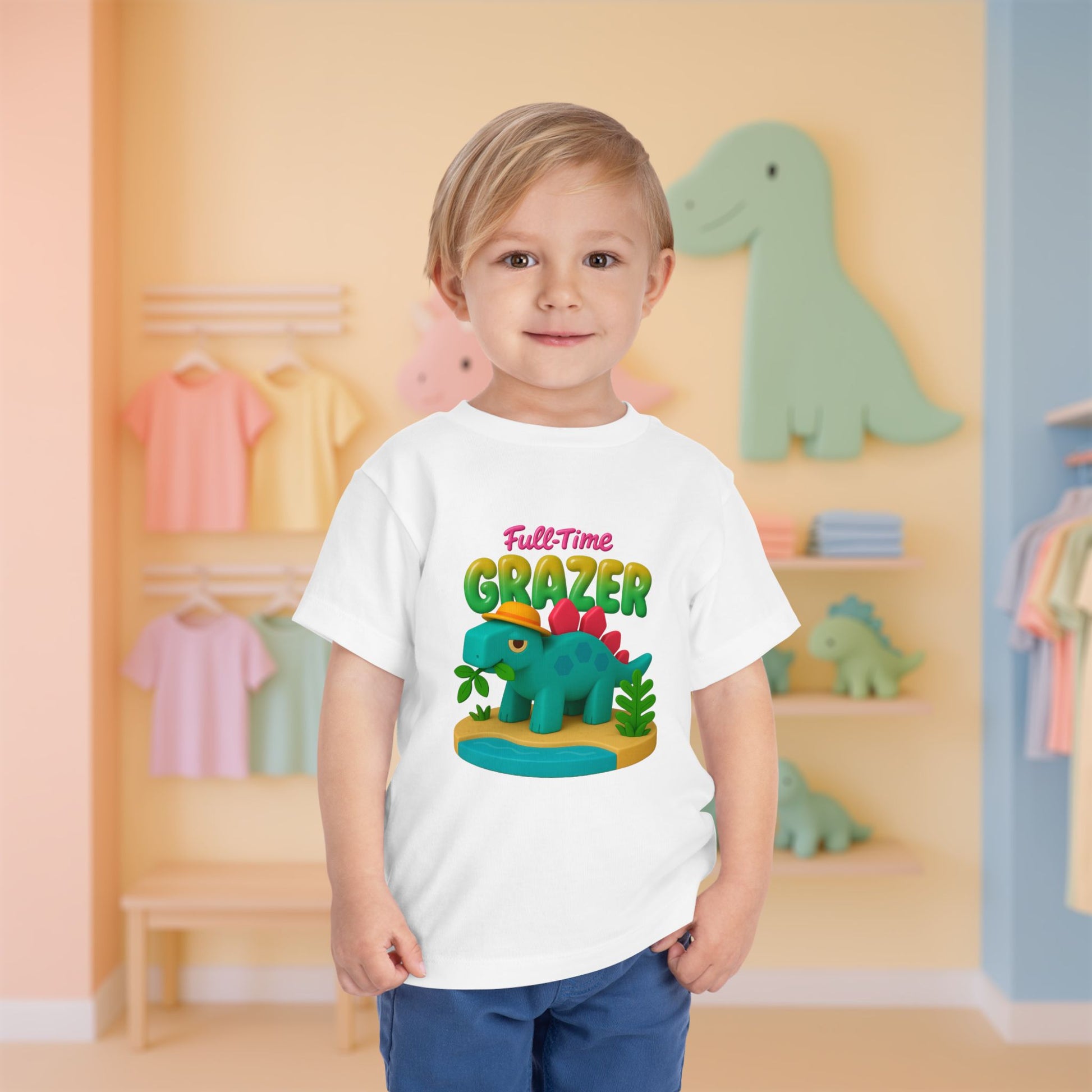 Full-Time Grazer! Steve the Stegosaurus | Toddler Dinosaur Tee