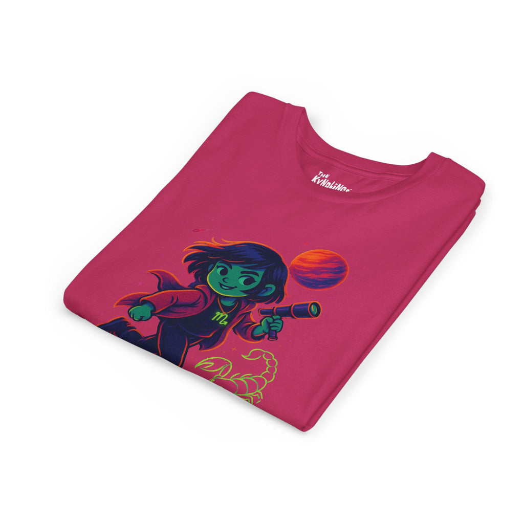Scorpio Zodiac Girl Youth T-Shirt | Astrology Gift for Kids | Cute Zodiac Sign Tee