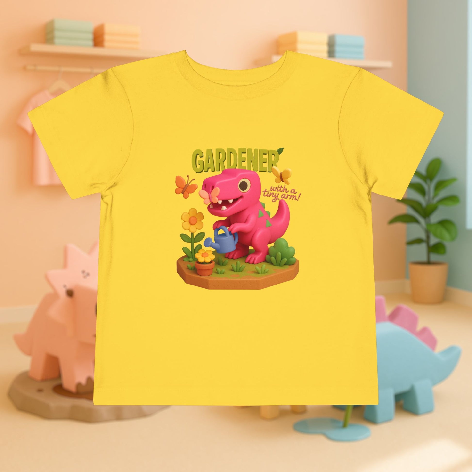 Gardener with a Tiny Arm! Tyra the T-Rex | Toddler Dinosaur Tee