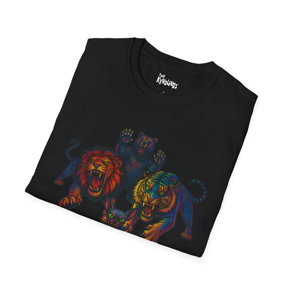 Lions Tigers Bears & HUAA!? T-Shirt : Vibrant Animal Graphic Tee | Unisex Wildlife Shirt | Gift for Art and Nature Lovers, Chihuahua Lover