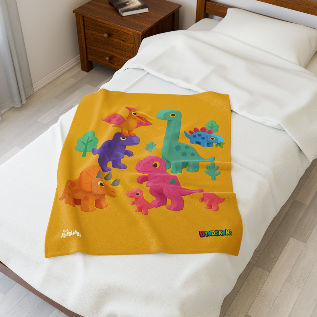 DYNOSAWR Velveteen Plush Blanket – 3 Sizes and Colors