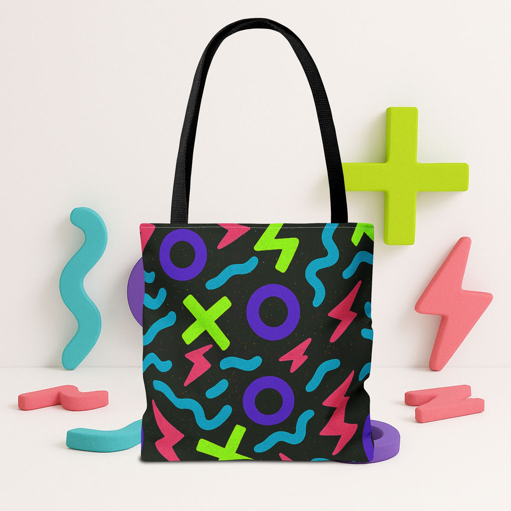 Kyndlings Canvas Tote Bag : 90s Pop Art Pattern, Reusable, Artist-Designed | The Kyndlings™ Add-On Gift or Everyday Carry