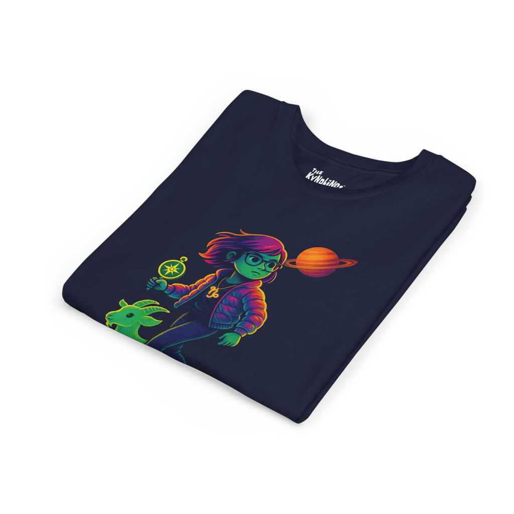 Capricorn Zodiac Girl Youth T-Shirt | Astrology Gift for Kids | Cute Zodiac Sign Tee