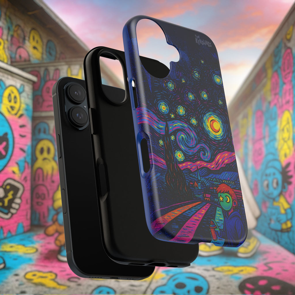 Starry Artist Phone Case | Van Gogh-Inspired Masked Art | Bold Indie Aesthetic Cover for iPhone & Samsung